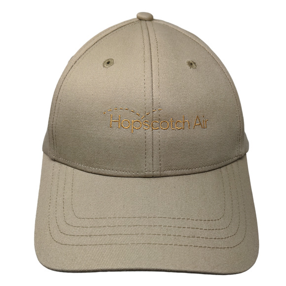 Lands' End Men's Strapback Hat Tan Size OS Hopscotch Air Embroidered Logo - Picture 1 of 11